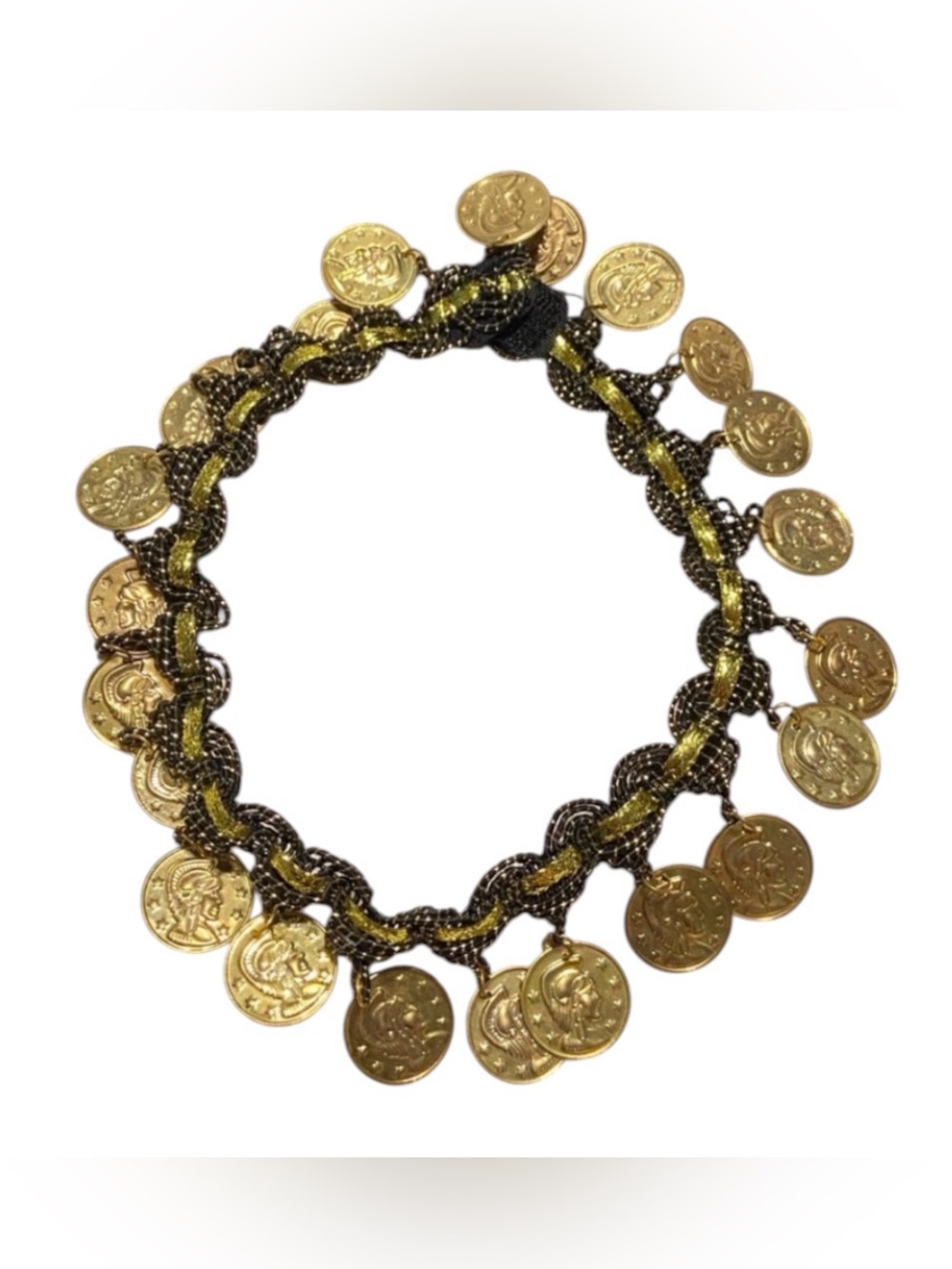 Vintage Faux Coin Hat Band < Stretchy #9238